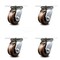 Service Caster 4 Inch Heavy Duty High Temp Phenolic Caster Set with Roller Bearings, 4PK SCC-35S420-PHRHT-4 - alternate 1
